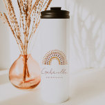 GROOVY Bohemian Rainbow Bridesmaid Thermal Tumbler<br><div class="desc">The Groovy Bohemian Collection - a unique and eye-catching collection that blends retro florals and rainbow with a neutral and earthy palette, bringing a touch of the hippie 70's style. This collection is perfect for those who appreciate the beauty of nature and the free-spirited bohemian lifestyle. This collection is both...</div>