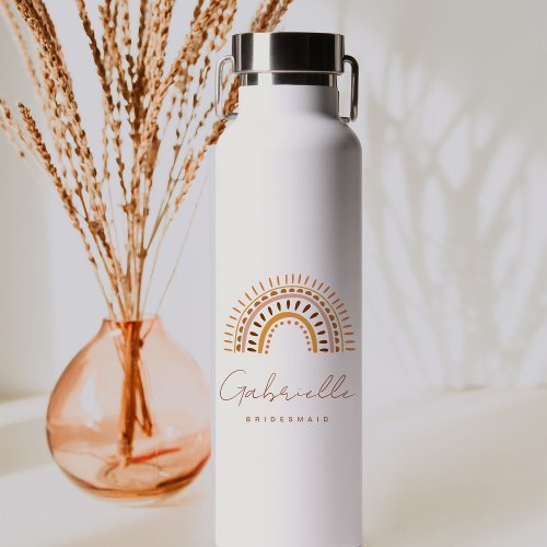 GROOVY Bohemian Rainbow Bridesmaid Water Bottle