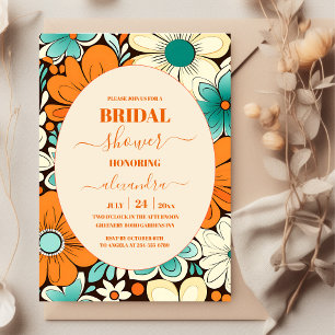 Groovy Boho Beachy Fun Vibes Bridal Invitation