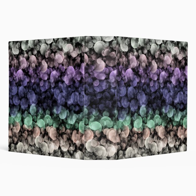 Groovy Boho Bubbles Eclectic Uingender Pride Flag 3 Ring Binder (Background)