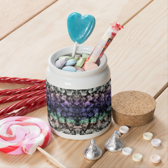 Groovy Boho Bubbles Eclectic Uingender Pride Flag Candy Jar (In Situ)