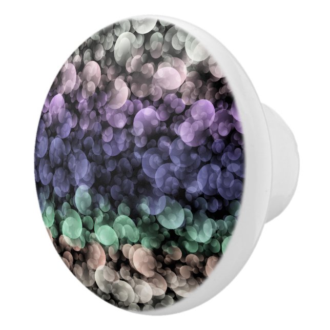 Groovy Boho Bubbles Eclectic Uingender Pride Flag Ceramic Knob (Right)