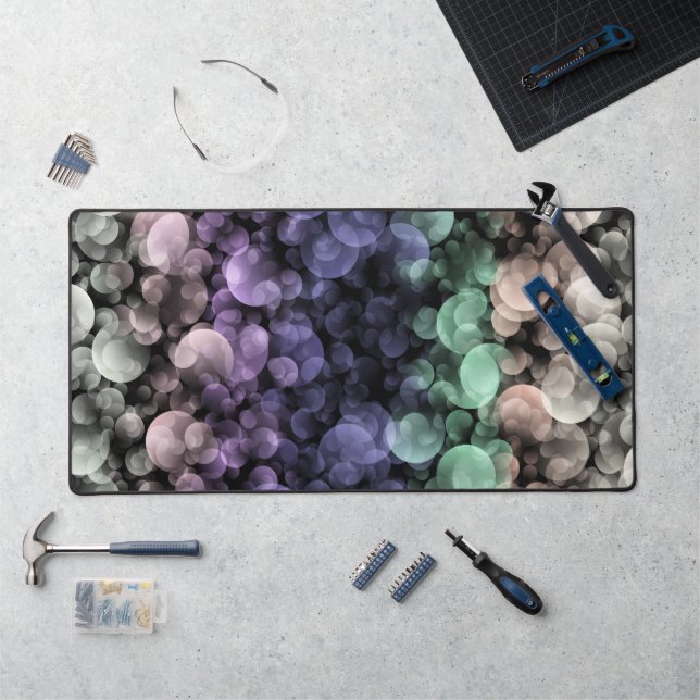 Groovy Boho Bubbles Eclectic Uingender Pride Flag Desk Mat (Workstation)