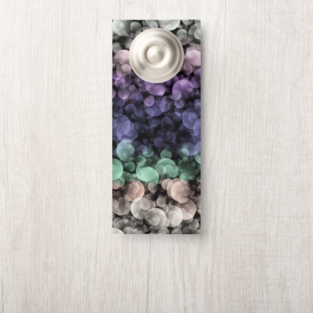 Groovy Boho Bubbles Eclectic Uingender Pride Flag Door Hanger (On Knob)