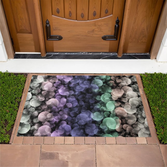 Groovy Boho Bubbles Eclectic Uingender Pride Flag Doormat (Outdoor)