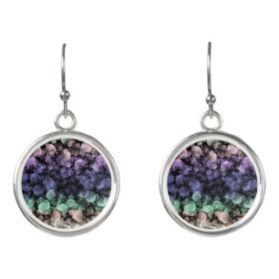 Groovy Boho Bubbles Eclectic Uingender Pride Flag Earrings