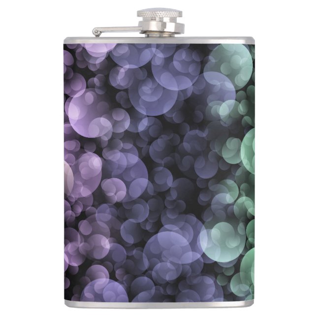 Groovy Boho Bubbles Eclectic Uingender Pride Flag Flask (Front)