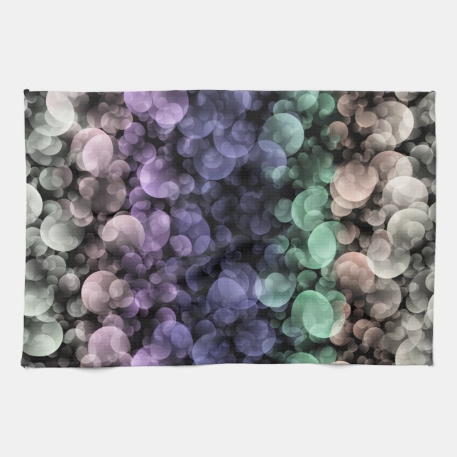 Groovy Boho Bubbles Eclectic Uingender Pride Flag Kitchen Towel (Horizontal)