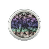 Groovy Boho Bubbles Eclectic Uingender Pride Flag Ring (Front)