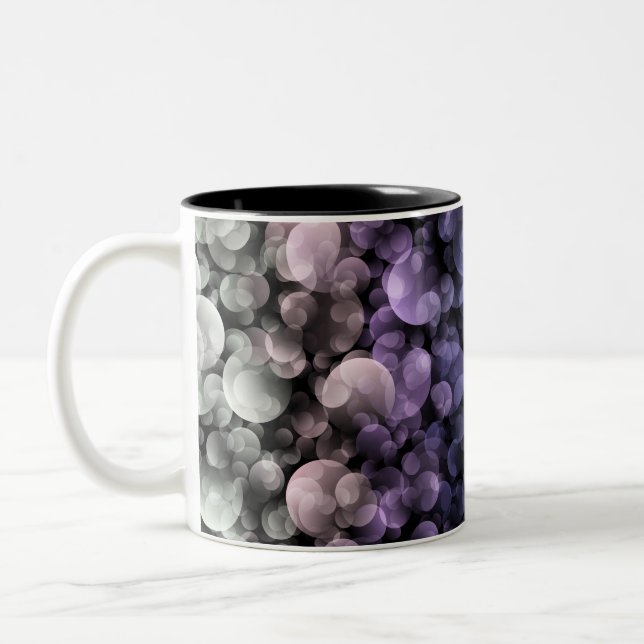 Groovy Boho Bubbles Eclectic Uingender Pride Flag Two-Tone Coffee Mug (Left)