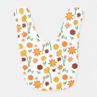 Groovy Boho Flower Fields Baby Bib