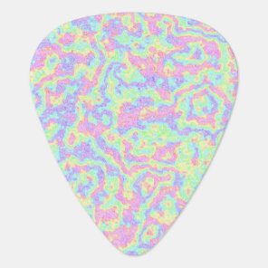 Groovy Boho Hippie Bright Pastel Rainbow Marble Guitar Pick