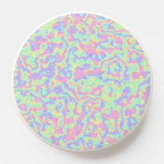 Groovy Boho Hippie Bright Pastel Rainbow Marble PopSocket