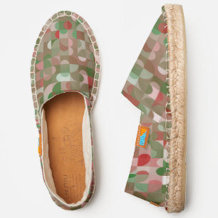 Groovy Boho Mod Retro Geometric Christmas Espadrilles