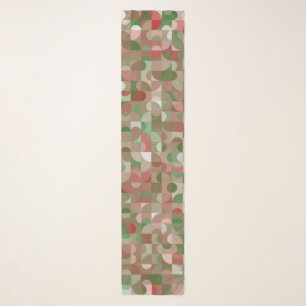 Groovy Boho Mod Retro Geometric Christmas Scarf