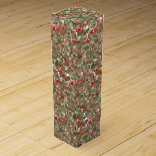 Groovy Boho Mod Retro Geometric Christmas Wine Box