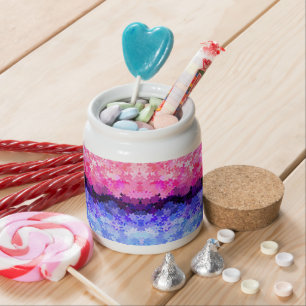 Groovy Boho Quirky Retro Floral Omnisexual Pride Candy Jar