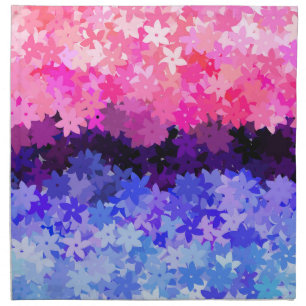 Groovy Boho Quirky Retro Floral Omnisexual Pride Cloth Napkin