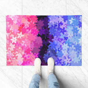 Groovy Boho Quirky Retro Floral Omnisexual Pride Doormat