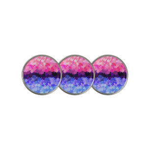 Groovy Boho Quirky Retro Floral Omnisexual Pride Golf Ball Marker