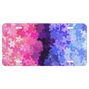 Groovy Boho Quirky Retro Floral Omnisexual Pride License Plate