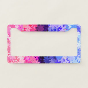 Groovy Boho Quirky Retro Floral Omnisexual Pride License Plate Frame
