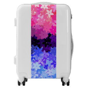 Groovy Boho Quirky Retro Floral Omnisexual Pride Luggage