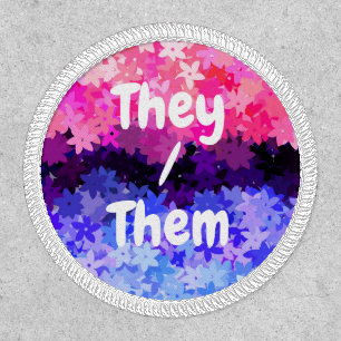 Groovy Boho Quirky Retro Floral Omnisexual Pride Patch