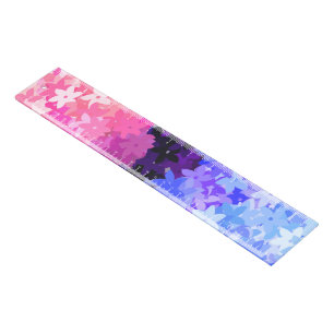 Groovy Boho Quirky Retro Floral Omnisexual Pride Ruler