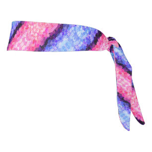 Groovy Boho Quirky Retro Floral Omnisexual Pride Tie Headband