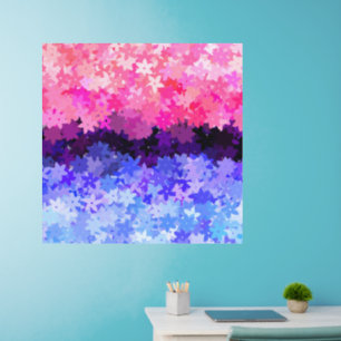 Groovy Boho Quirky Retro Floral Omnisexual Pride Wall Decal