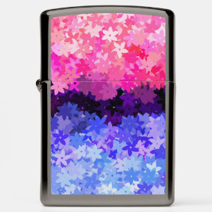 Groovy Boho Quirky Retro Floral Omnisexual Pride Zippo Lighter