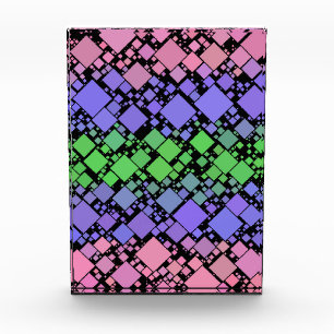 Groovy Boho Retro Mod Geometric Trigender Pride Acrylic Award