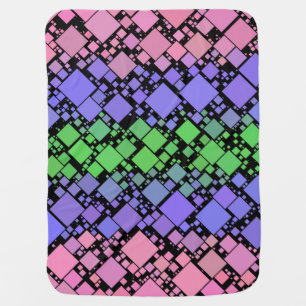 Groovy Boho Retro Mod Geometric Trigender Pride Baby Blanket