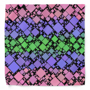 Groovy Boho Retro Mod Geometric Trigender Pride Bandana