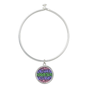 Groovy Boho Retro Mod Geometric Trigender Pride Bangle Bracelet