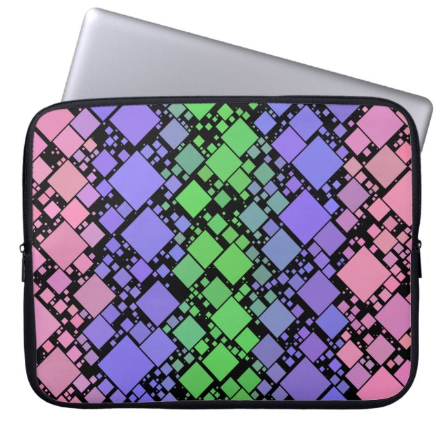 Groovy Boho Retro Mod Geometric Trigender Pride Laptop Sleeve (Front)