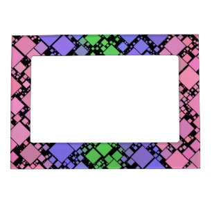 Groovy Boho Retro Mod Geometric Trigender Pride Magnetic Frame