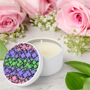 Groovy Boho Retro Mod Geometric Trigender Pride Mini Candle Favors