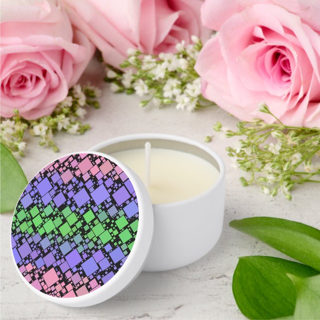 Groovy Boho Retro Mod Geometric Trigender Pride Mini Candle Favors (Insitu (Wedding))