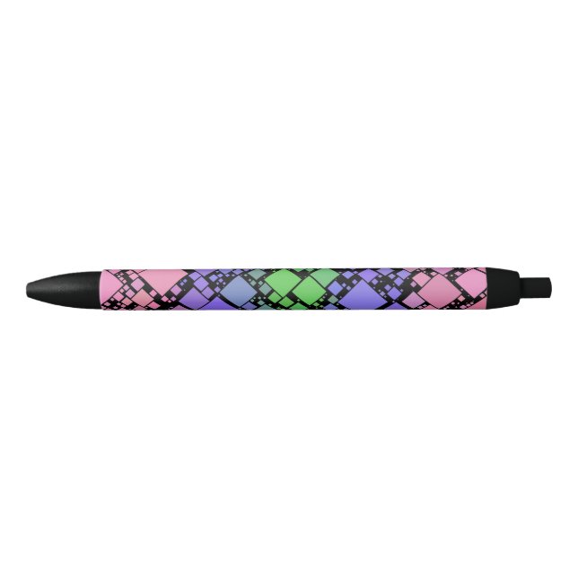 Groovy Boho Retro Mod Geometric Trigender Pride Pen (Front)