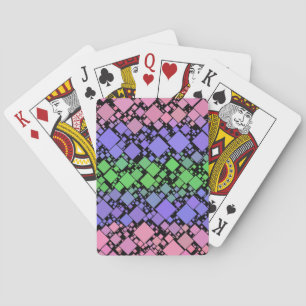 Groovy Boho Retro Mod Geometric Trigender Pride Poker Cards