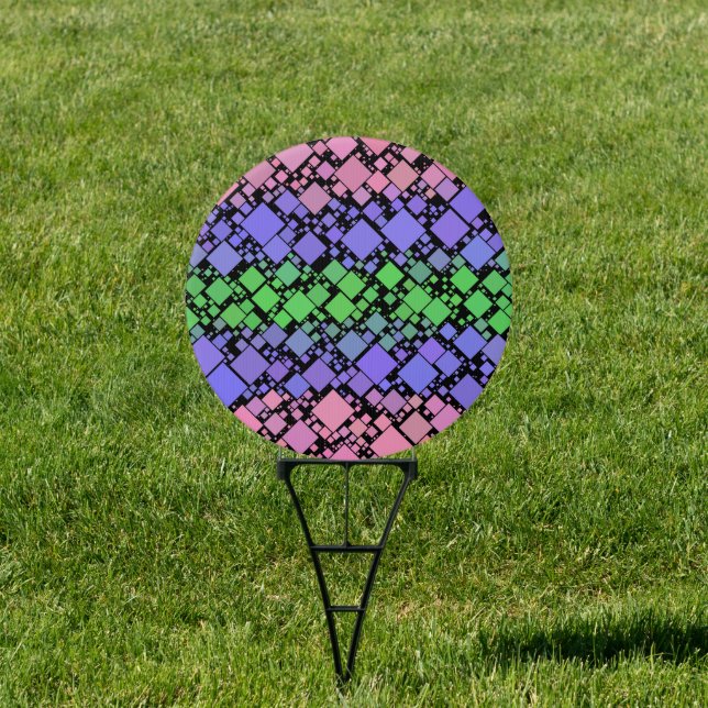 Groovy Boho Retro Mod Geometric Trigender Pride Sign (Insitu)