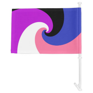 Groovy Boho Spiral Abstract Genderfluid Pride Flag