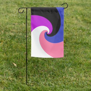 Groovy Boho Spiral Abstract Genderfluid Pride Flag