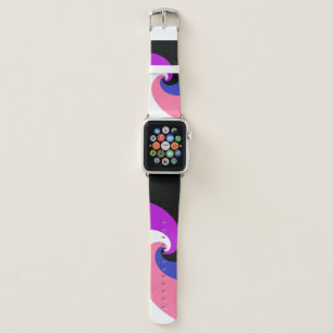 Groovy Boho Spiral Abstract Genderfluid Pride Flag Apple Watch Band