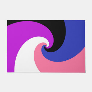 Groovy Boho Spiral Abstract Genderfluid Pride Flag Doormat