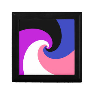 Groovy Boho Spiral Abstract Genderfluid Pride Flag Gift Box