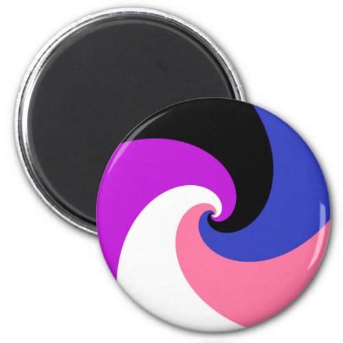 Groovy Boho Spiral Abstract Genderfluid Pride Flag Magnet
