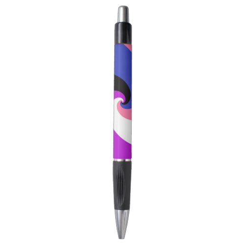 Groovy Boho Spiral Abstract Genderfluid Pride Flag Pen